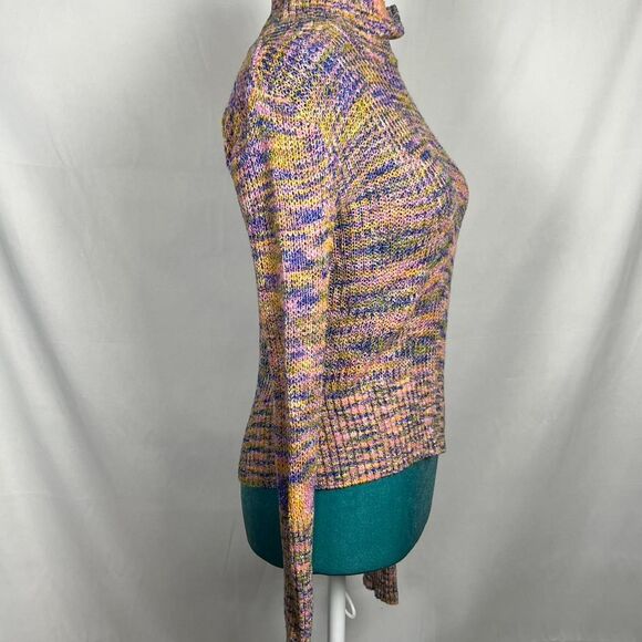 Free People Multi-Color Marl Knit Mock Neck Sweater (Size XS/TP) - Picture 4 of 8